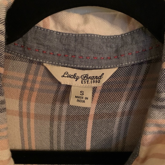 Lucky brand small flannel with cute back - Picture 3 of 3